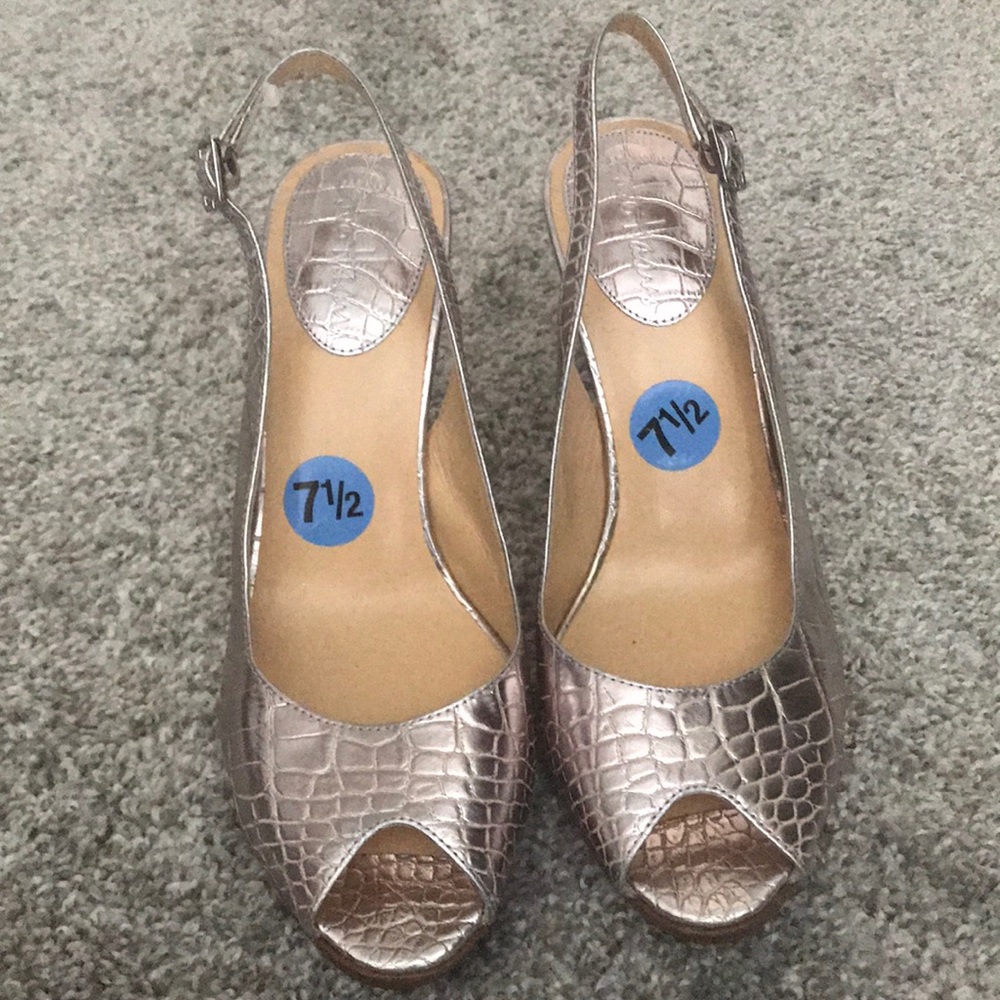 NEW Cole Haan Pink Leather Slingback Heels Sz 7.5